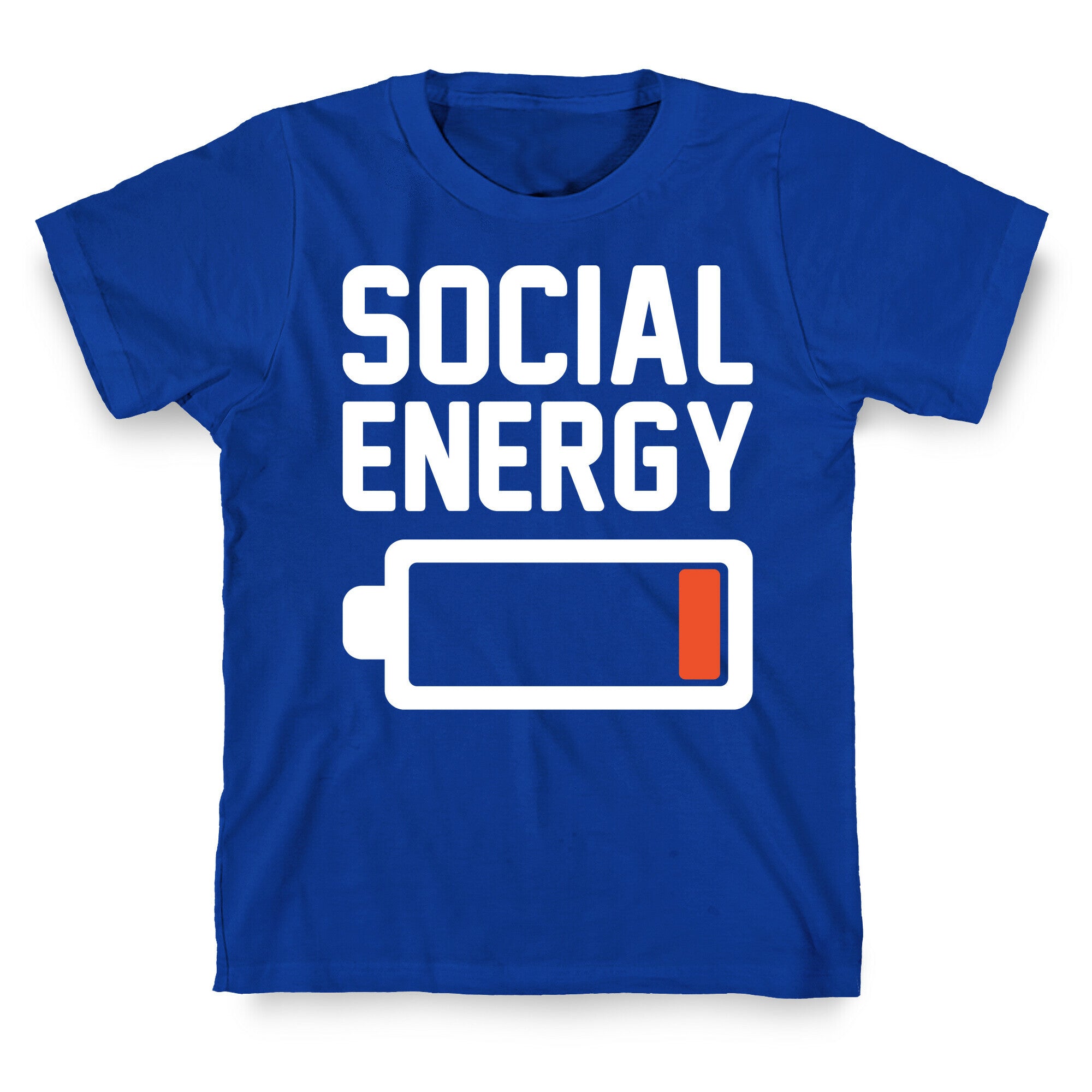 Social Energy Low White Print T-Shirt